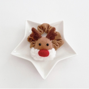 Girl Hair Tie Scrunchie Reindeer Christmas (GPT9178)